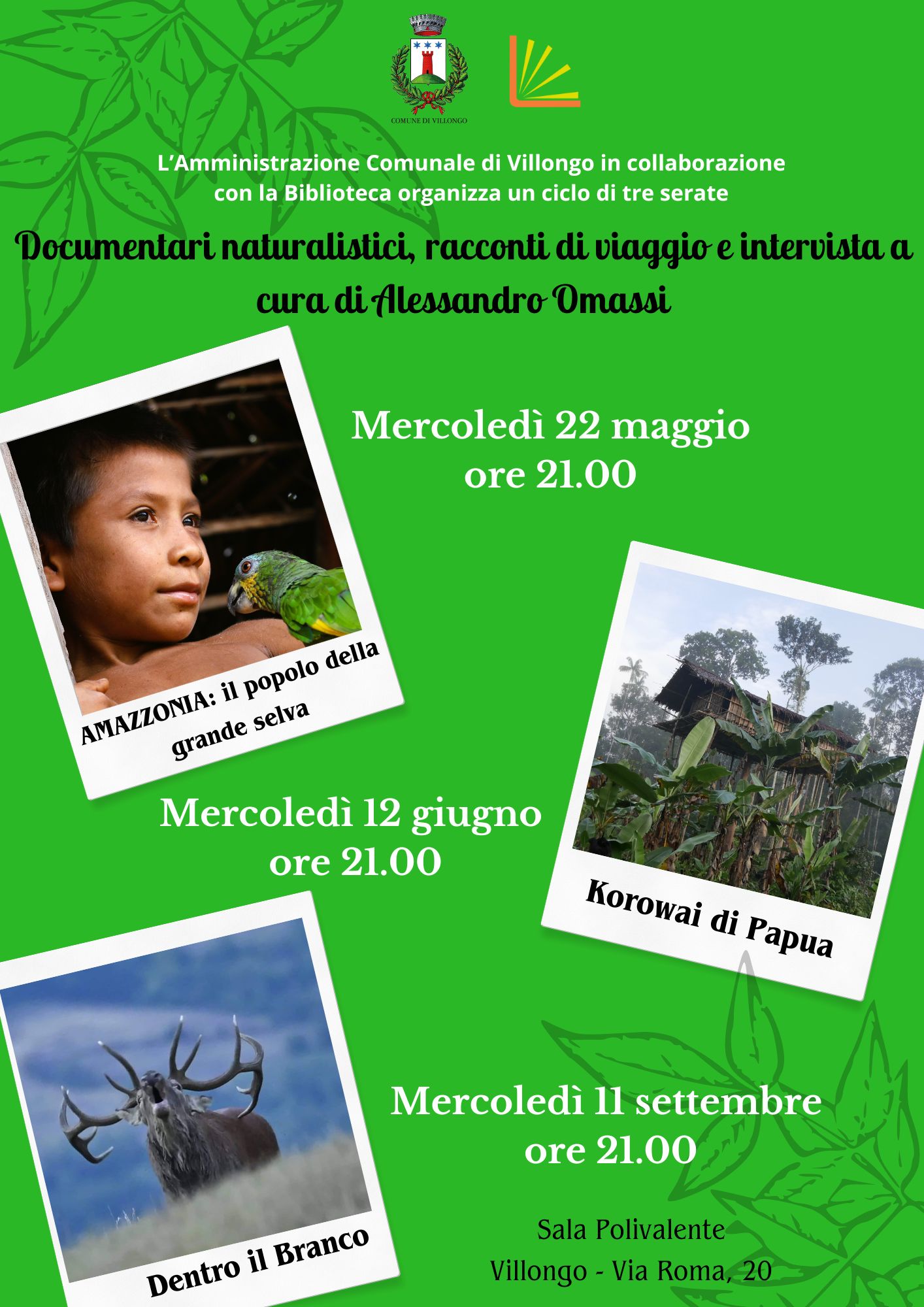 Documentario naturalistico “Dentro il branco” Sala polivalente