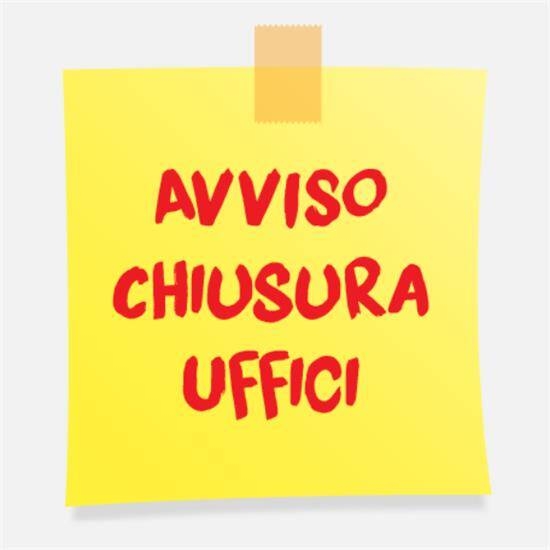 Avviso CHIUSURA AL PUBBLICO degli uffici comunali.